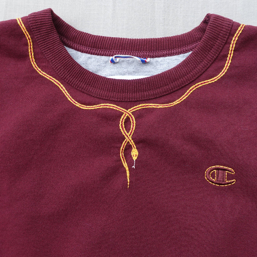 Burgundy Snake Crewneck