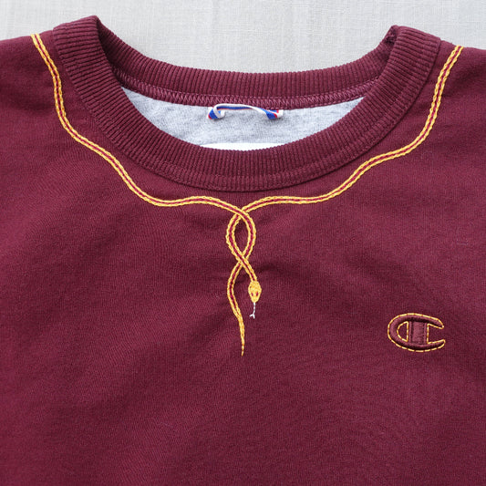 Burgundy Snake Crewneck