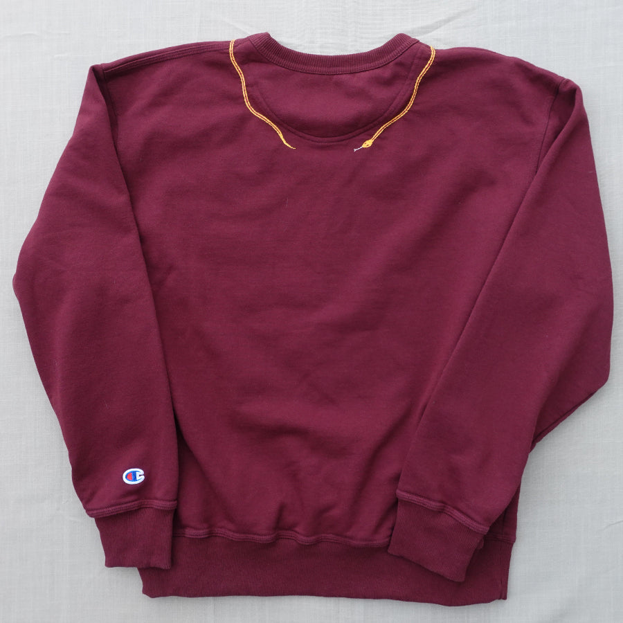 Burgundy Snake Crewneck
