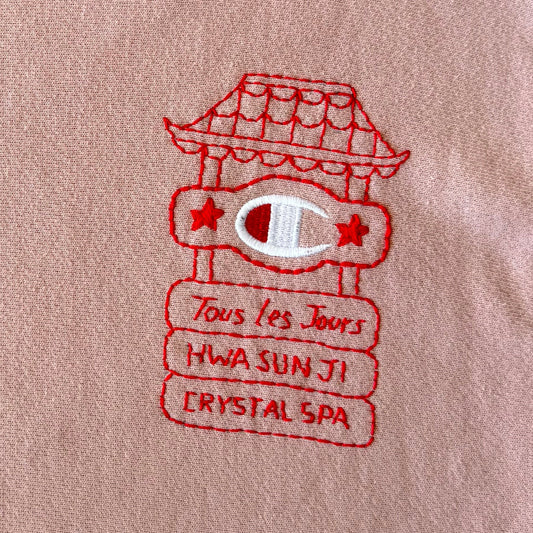 Strip Mall Crewneck Pink