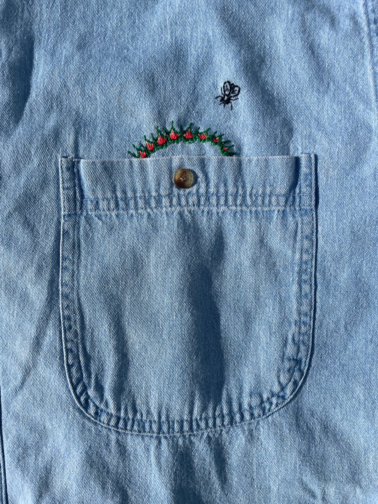 Venus Fly Trap Denim Button Up